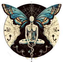 Contemplative meditative figure